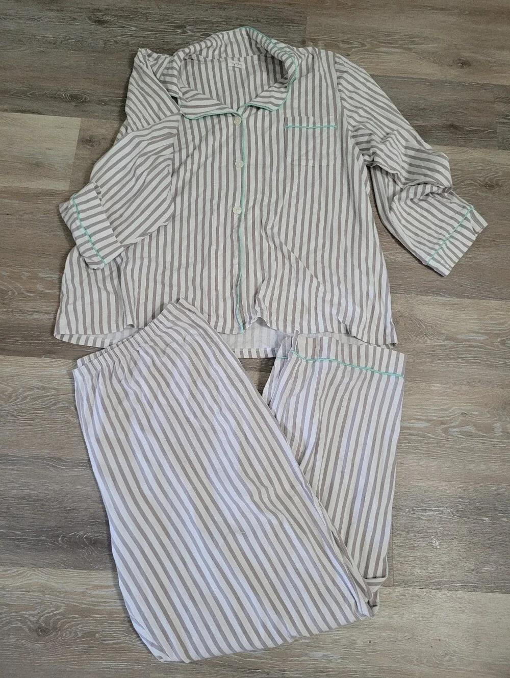Organic Cotton Stripped 3x Pajamas Bedhead  Button Down Cozy